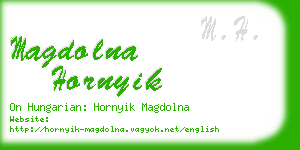 magdolna hornyik business card